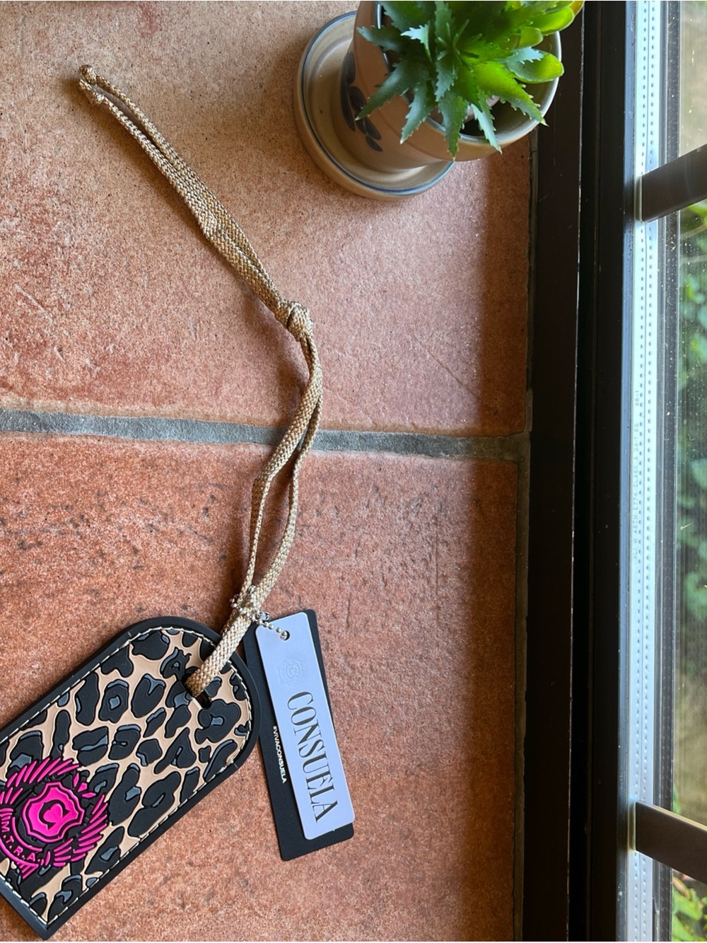 Consuela Blue Jag Bag Tag Charm